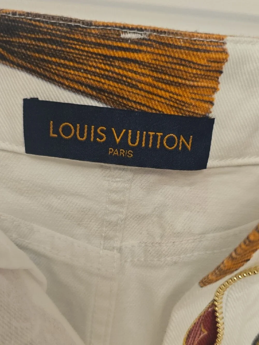 Louis Vuitton Cream Mini Skirt with Key & Tassel Print